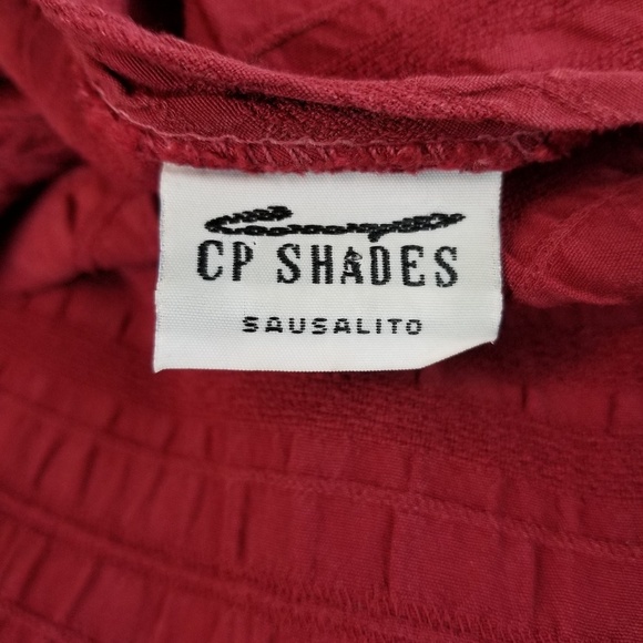 CP Shades Maroon V-Neck Textured Long Sleeve Top - Picture 5 of 5